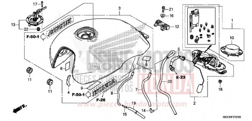 RESERVOIR A CARBURANT/POMPE A CARBURANT (CB1100CA/CAD/NA/NAD) CB1100CAH de 2017